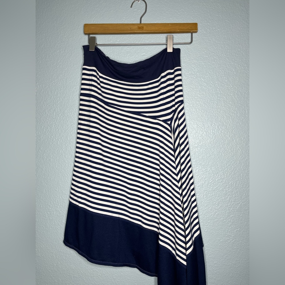 MaxMara A-Line Striped Skirt